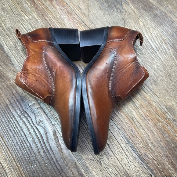 New ~ MIZ Mooz New York Jonnie Ankle Boots Brown Leather Sz EU39 ~ 8.5-9 - Picture 7 of 10